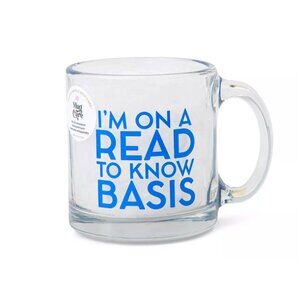 Set of 2 - 13oz Glass Mugs - I AM ON A READ TO KNOW BASIS